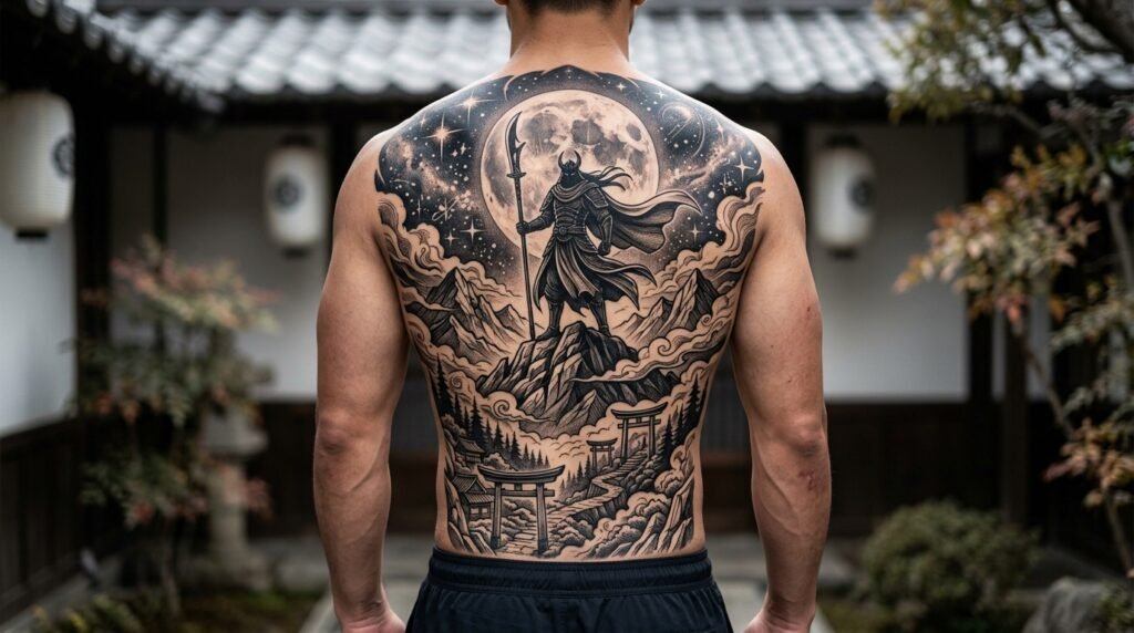 Anime Back Tattoo