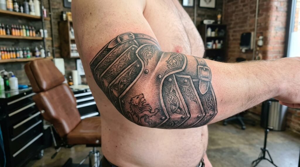 Armor Elbow Tattoo