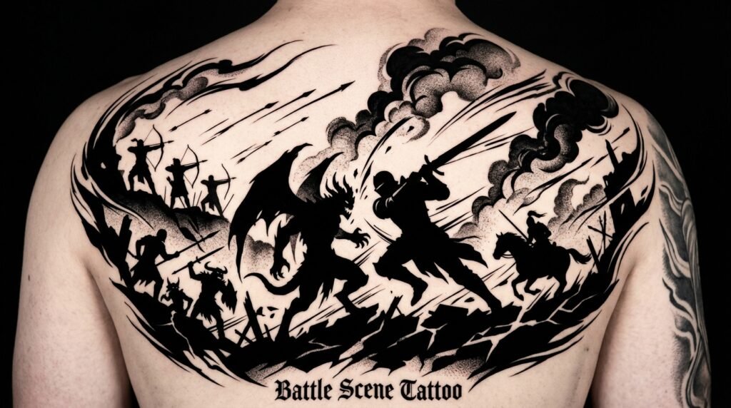 Battle Scene Tattoo