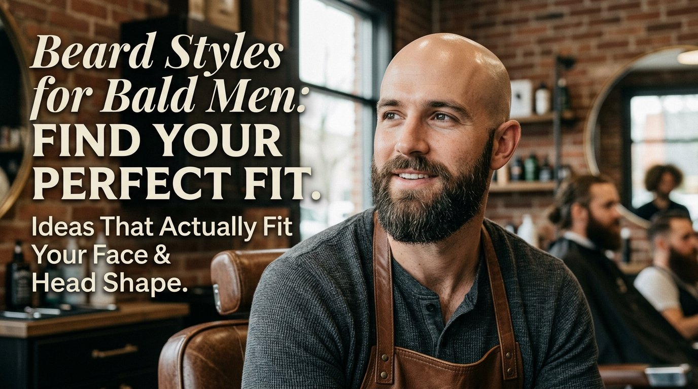 men beard with bald head ideas