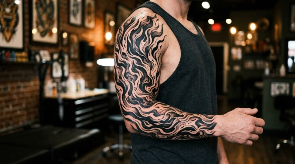 Black Flame Sleeve