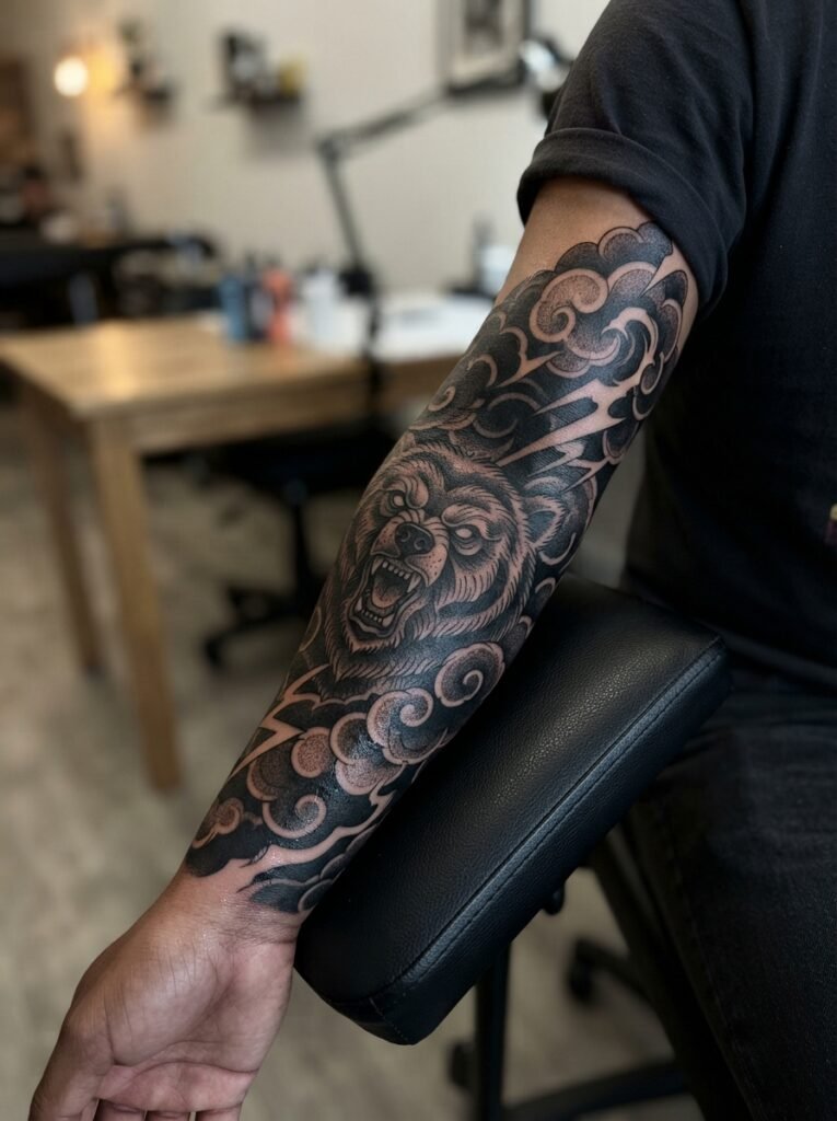 outer forearm half sleeve