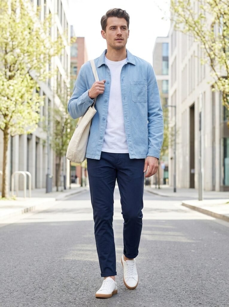blue outfit ideas men