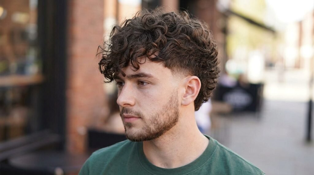 burst fade fringe haircut