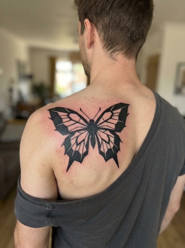  Butterfly With Blackwork