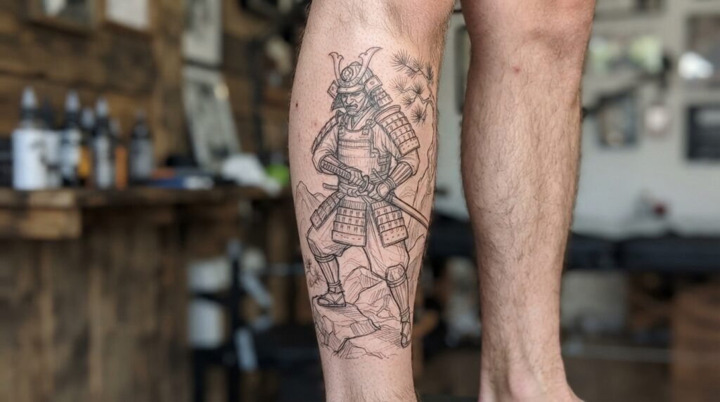 Samurai Calf Sketch