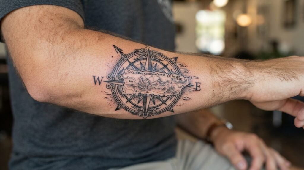 Caribbean Compass Tattoo