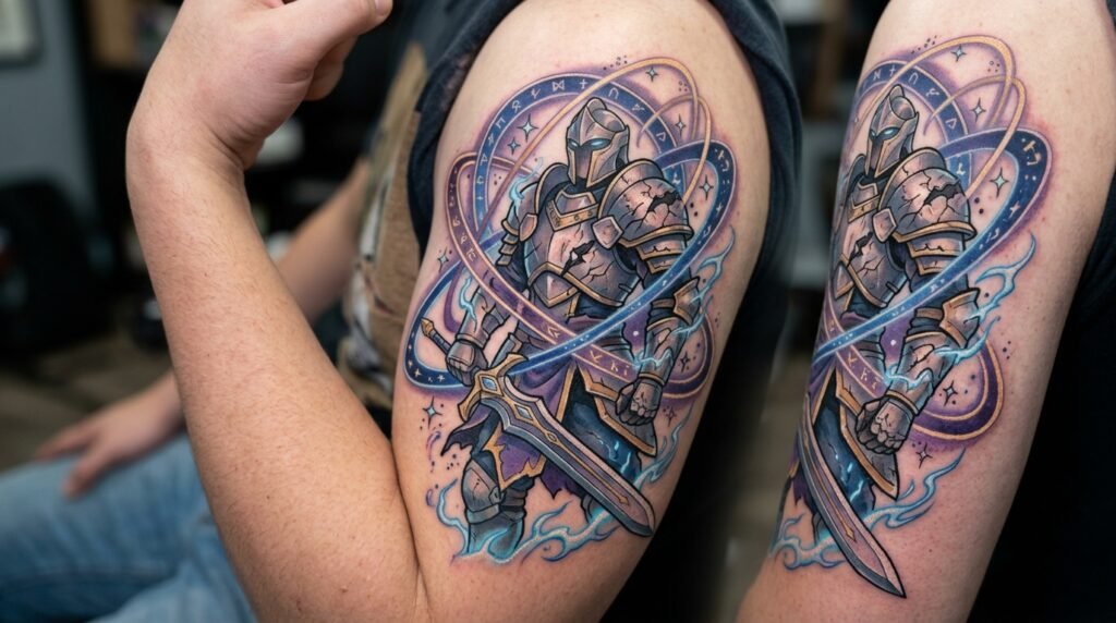 Anime Bicep Tattoo