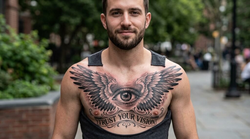 chest eye tattoo