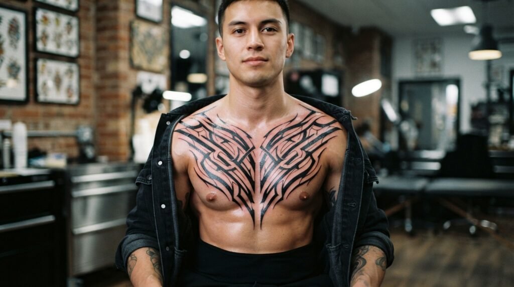 Cybersigilism Chest Tattoo