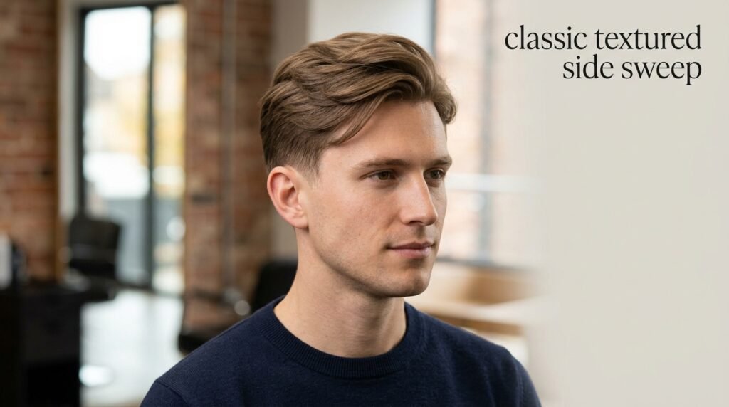 classic textured side sweep