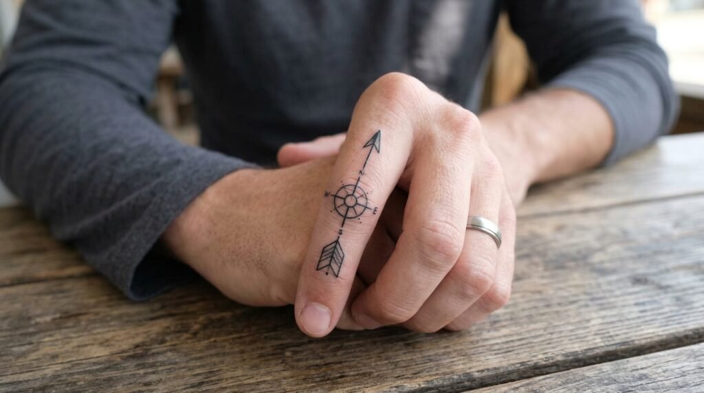 Compass Arrow Tattoo