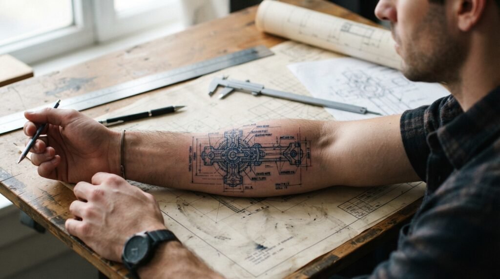 Cross Blueprint Sketch