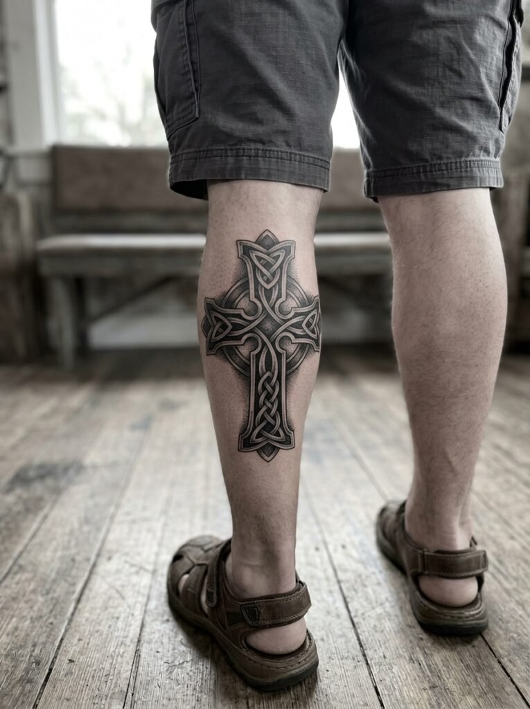 Cross Leg Tattoo Ideas
