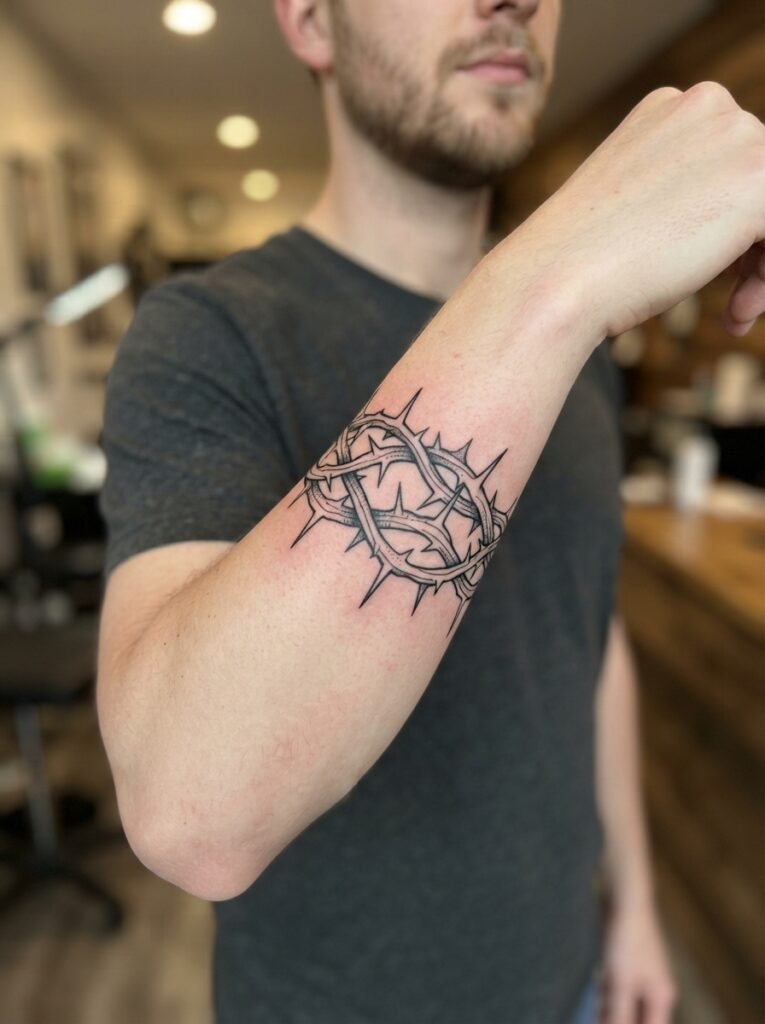 crown of thorns tattoo
