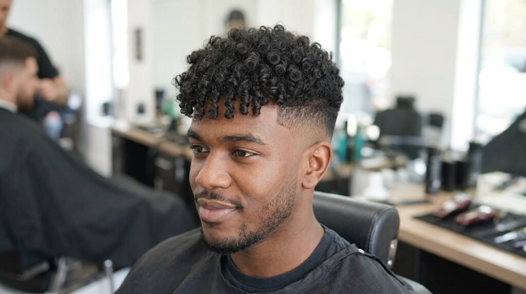 Curly Crop With High Fade