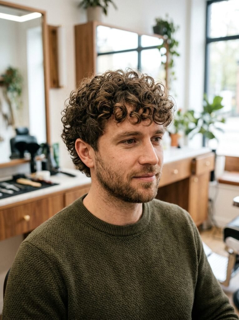Curly Medium Crop With No Fade