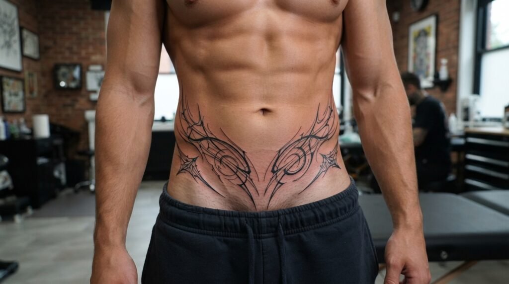 Cybersigilism V-Line Tattoo