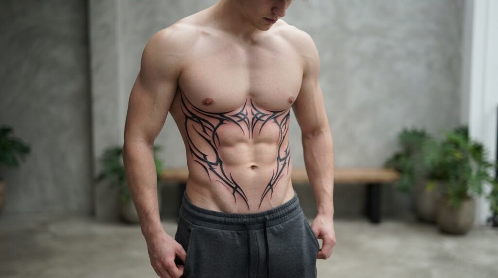 Cybersigilism Abdomen Tattoo