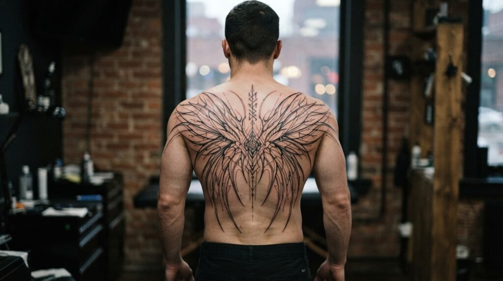 Cybersigilism Wings Tattoo