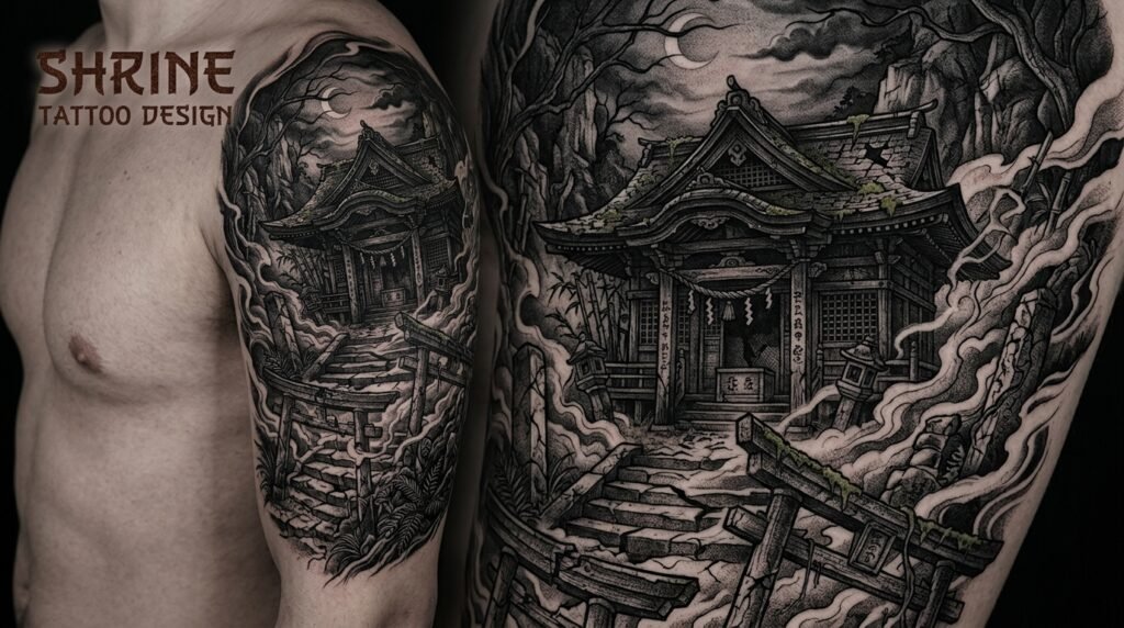 Shrine Tattoo Design