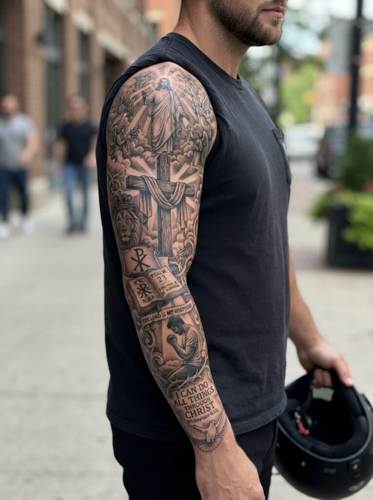 christian full arm sleeve