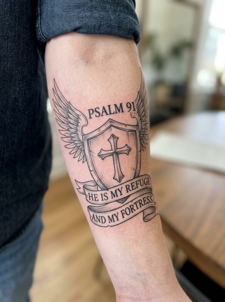 Psalm 91 protection tattoo