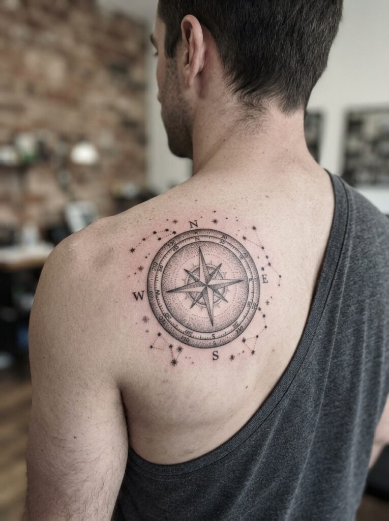 Dotwork Compass