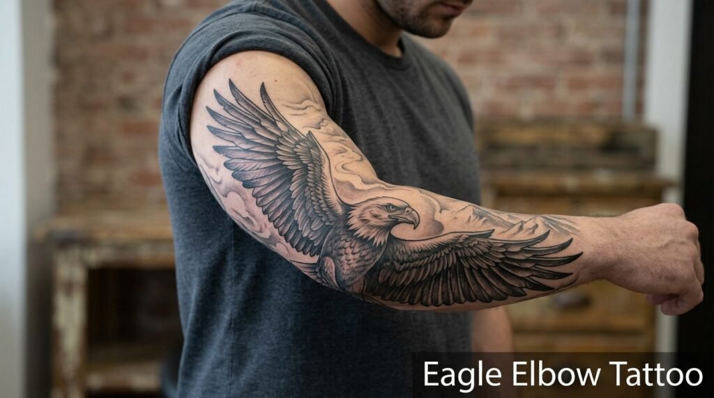 Eagle Elbow Tattoo