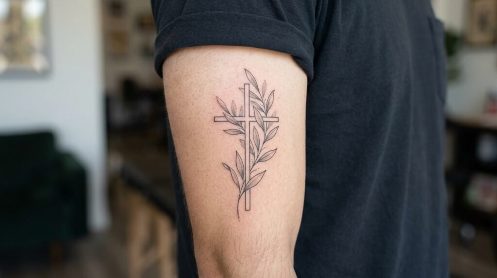 biblical cross tattoo