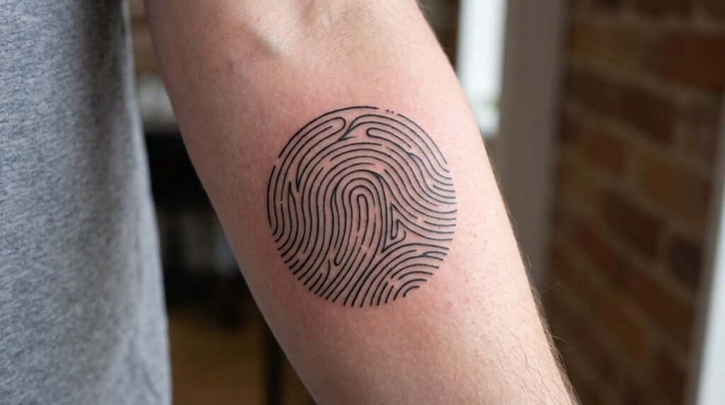 Fingerprint Circle Tattoo