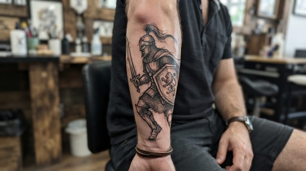 Forearm Warrior Drawing