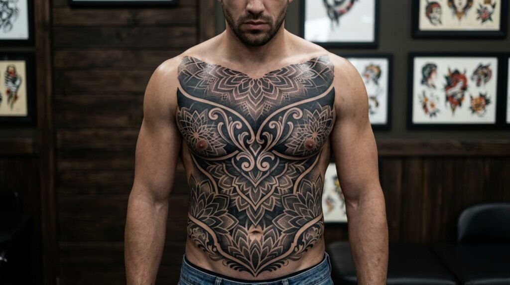traditional belly tattoo
