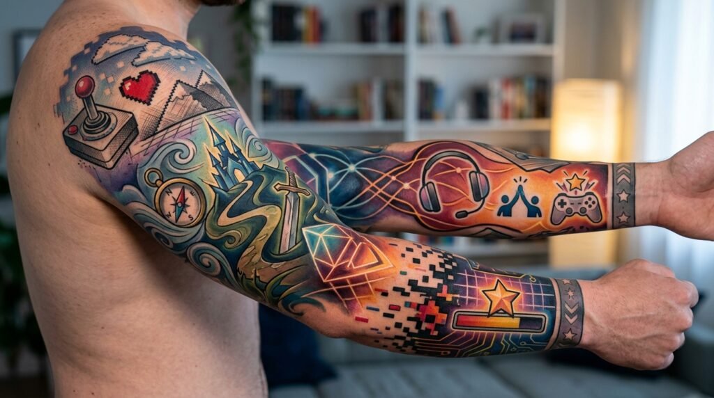 Gaming Sleeve Tattoo