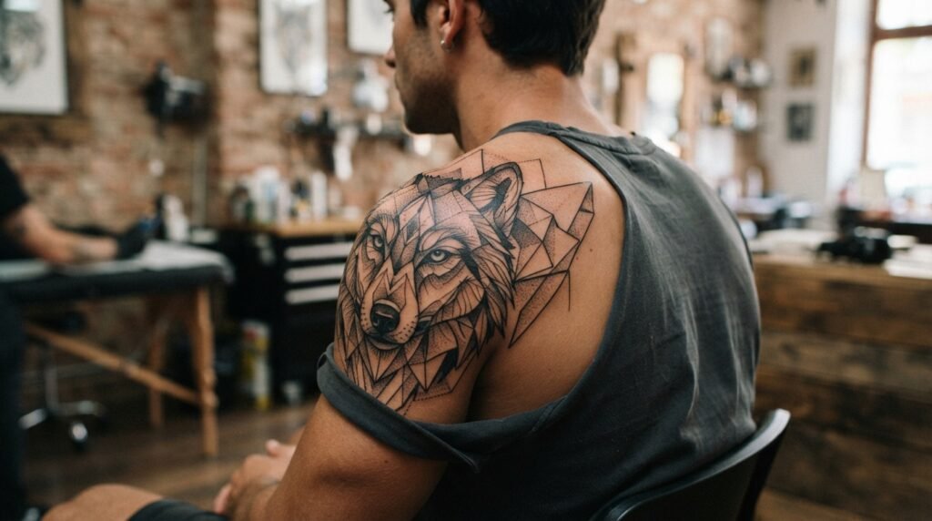 Wolf Shoulder Tattoo