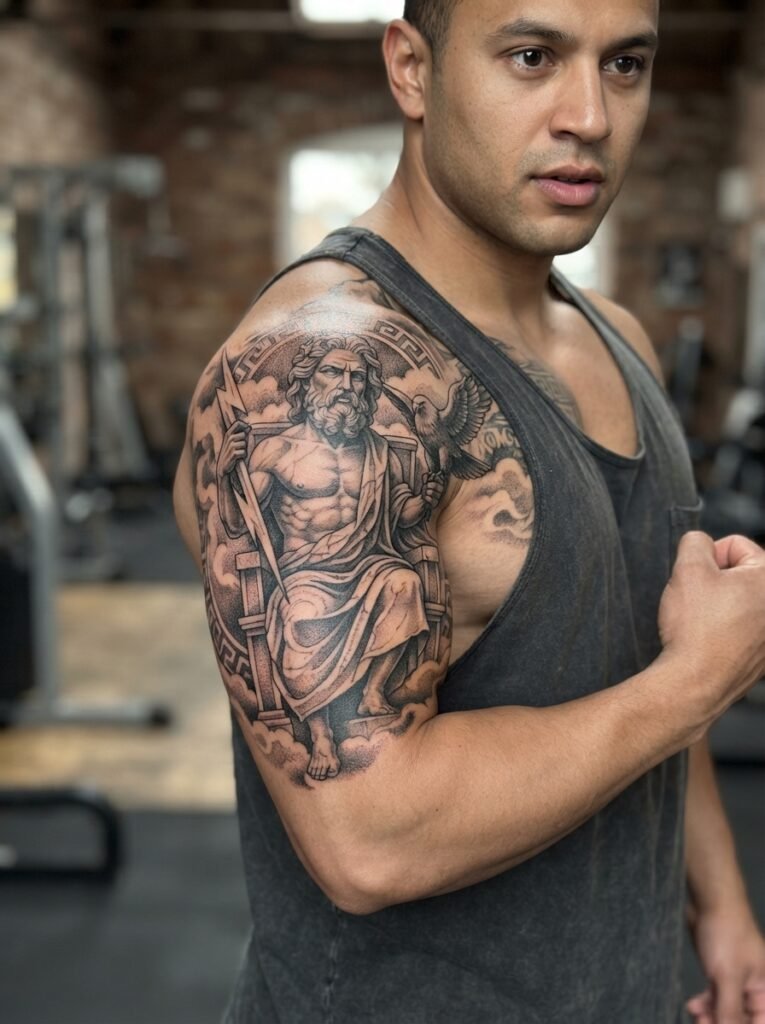 greek god tattoo men