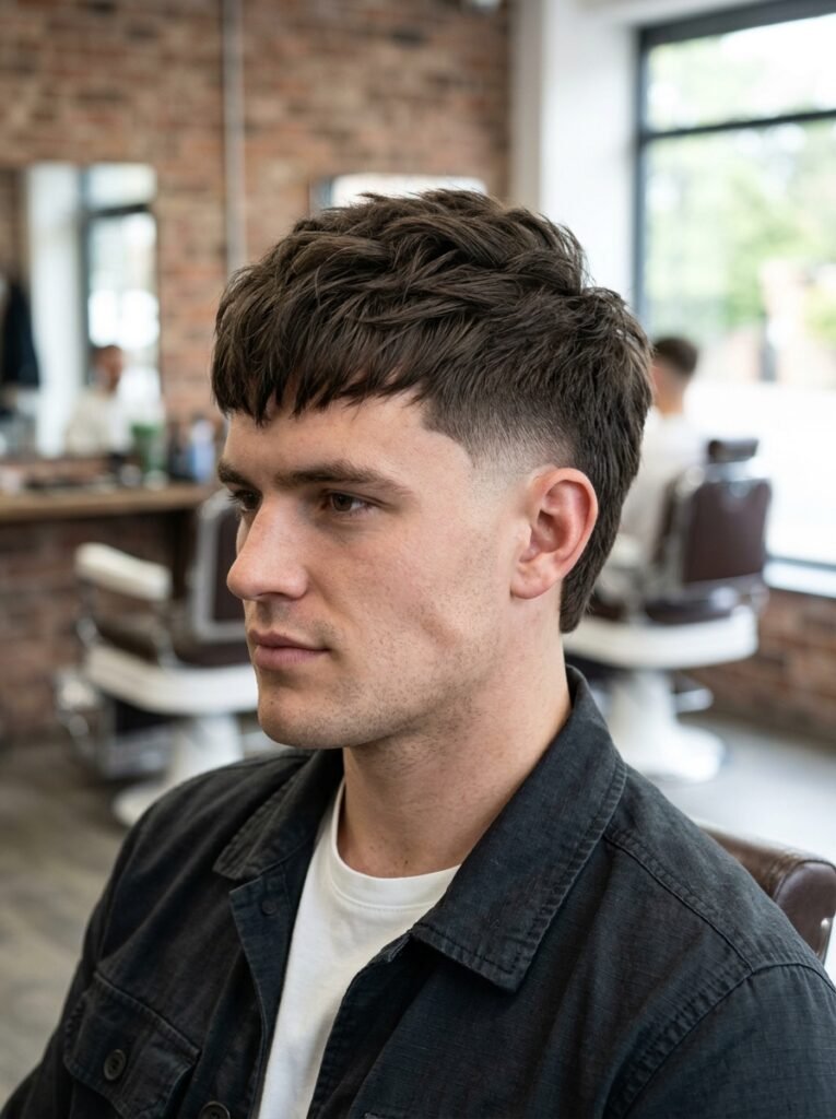 Thick Long Crop With Burst Fade