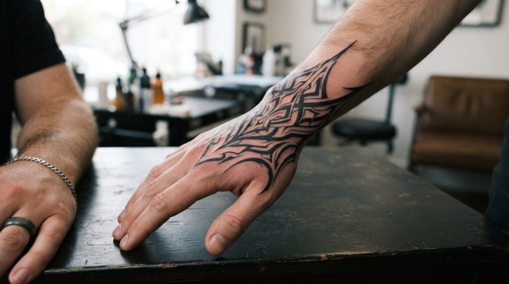 cybersigilism Hand Tattoo