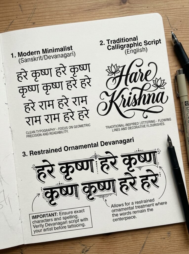 Hare Krishna Lettering
