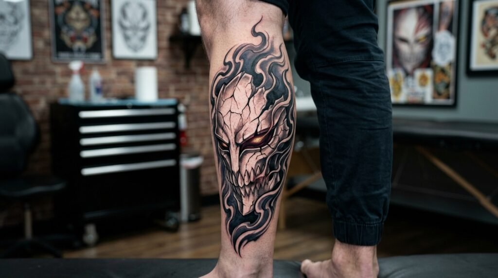 Anime Leg Tattoo