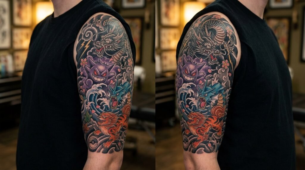 Pokemon Half Sleeve