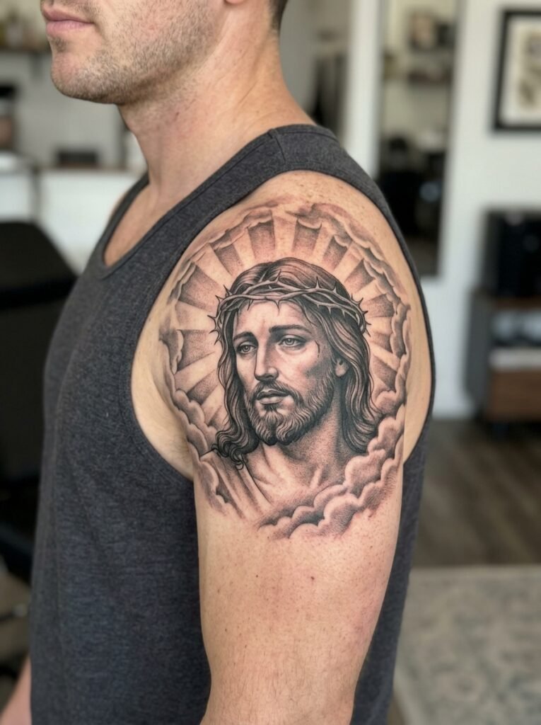 Jesus Shoulder Portrait
