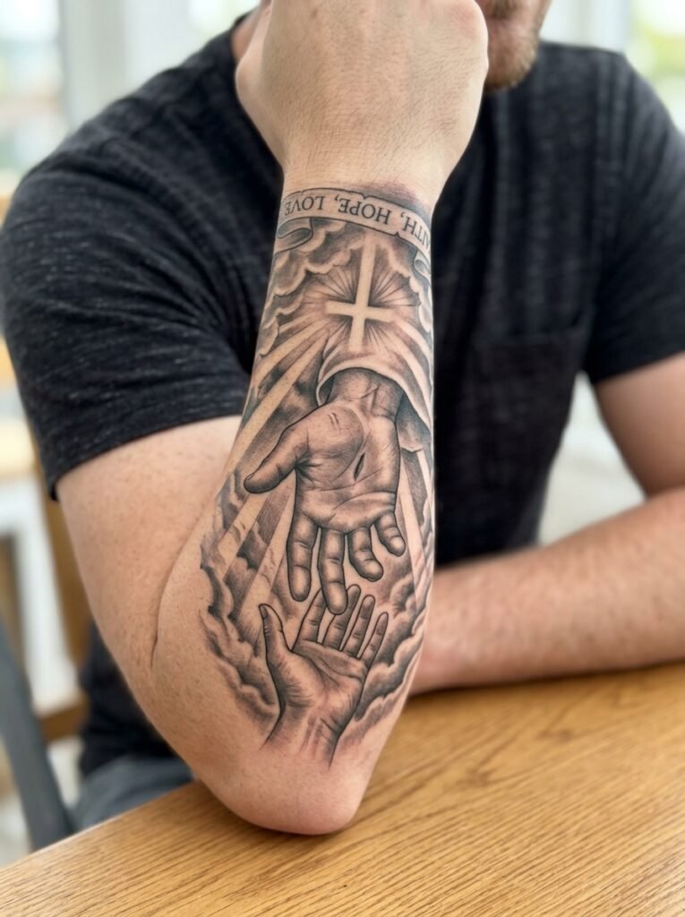 Jesus Hand Tattoo