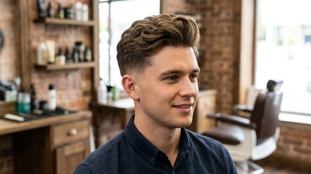 layered quiff taper fade