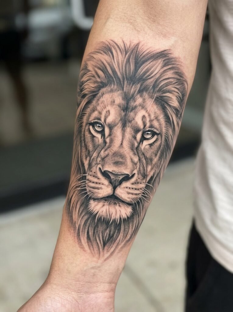 Black-and-Gray Lion