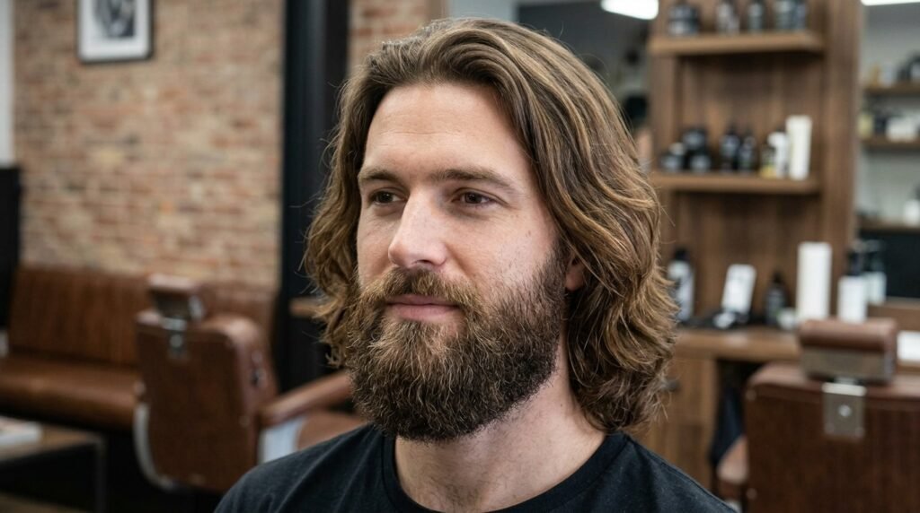 long hair full beard