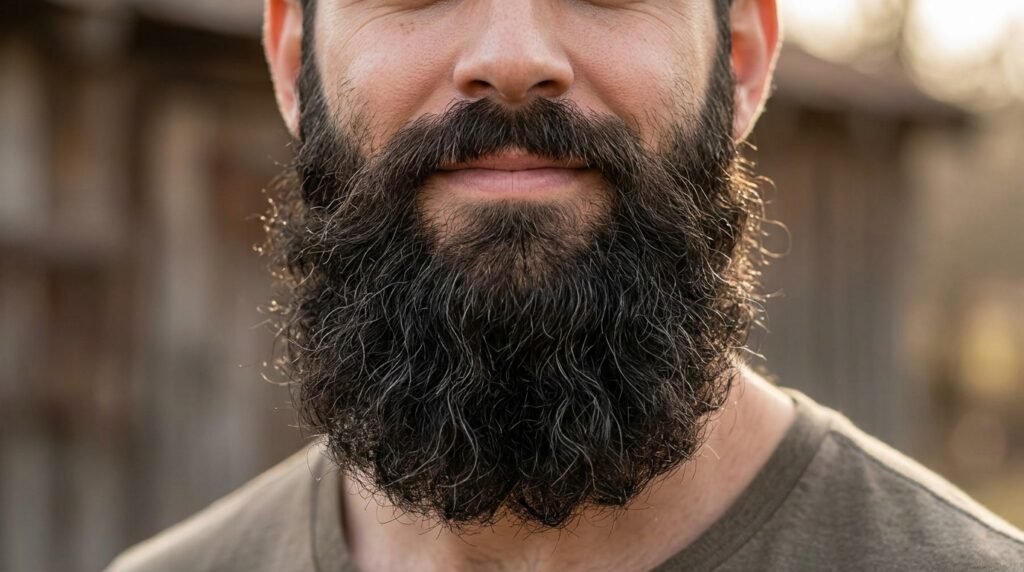 textured wavy beard