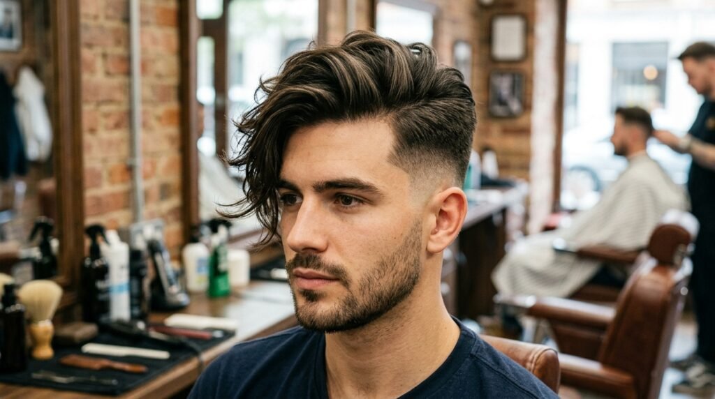 long side fringe hairstyle