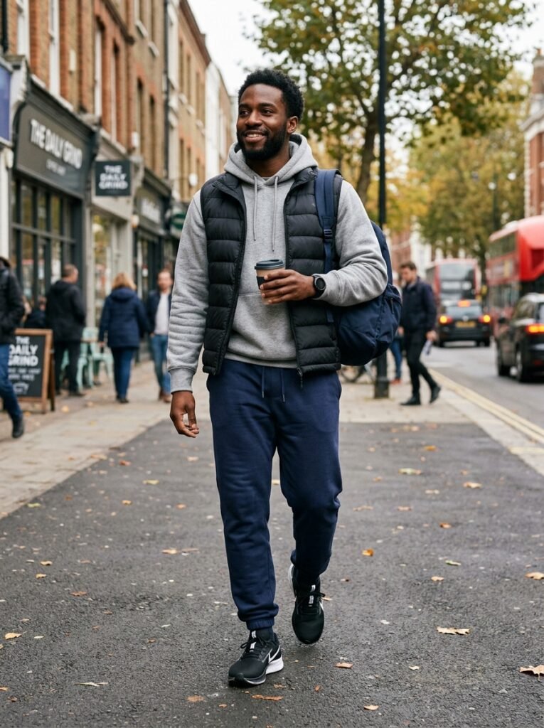 mens casual outfit black men