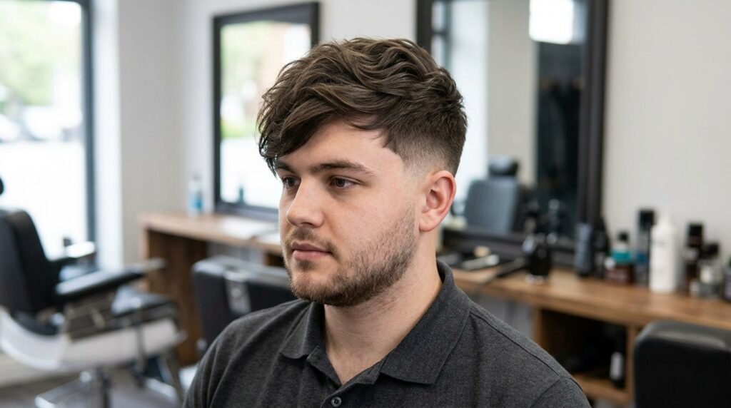 medium side swept fringe